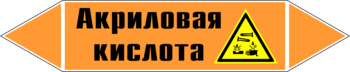 Маркировка трубопровода "акриловая кислота" (k12, пленка, 126х26 мм)" - Маркировка трубопроводов - Маркировки трубопроводов "КИСЛОТА" - магазин "Охрана труда и Техника безопасности"